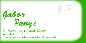 gabor panyi business card