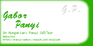 gabor panyi business card